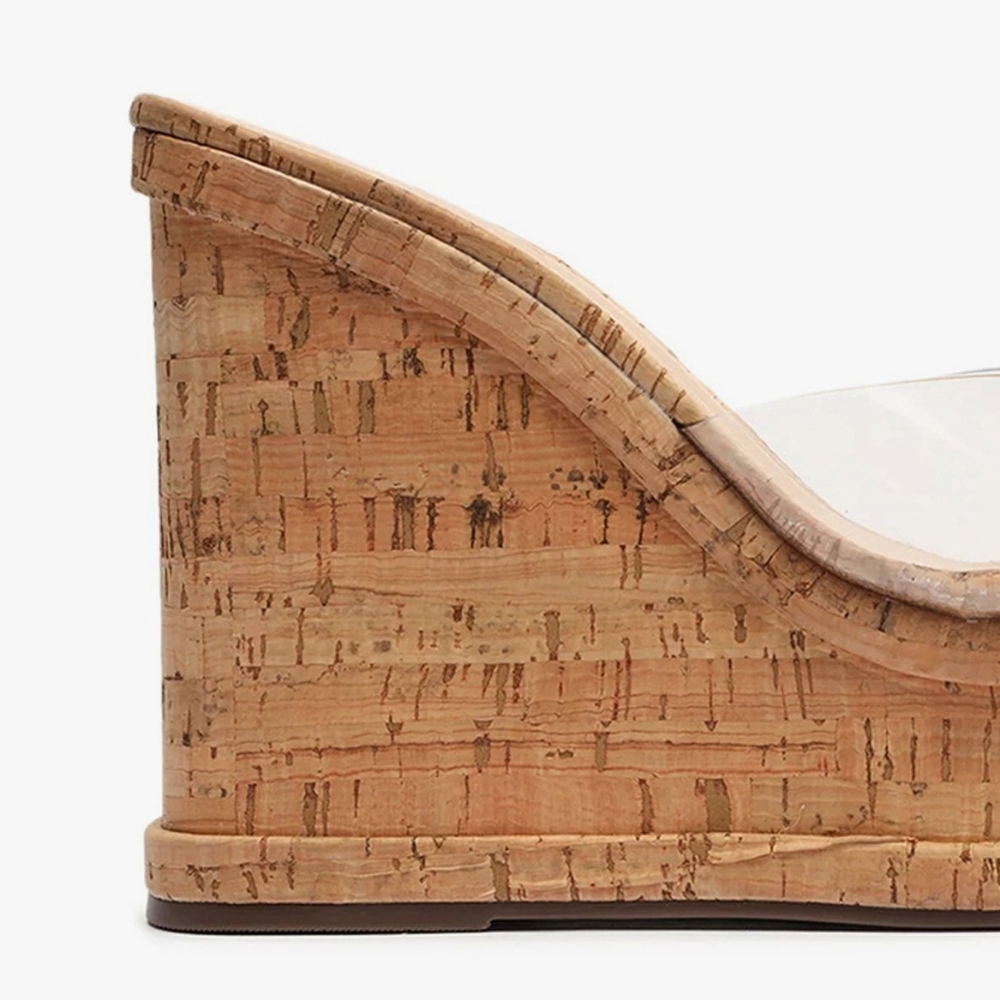 SCHUTZ - Dalle Vinyl Sandals, Transparent Tan Size 8.5 Medium US - Rare Find - Picture 4 of 9